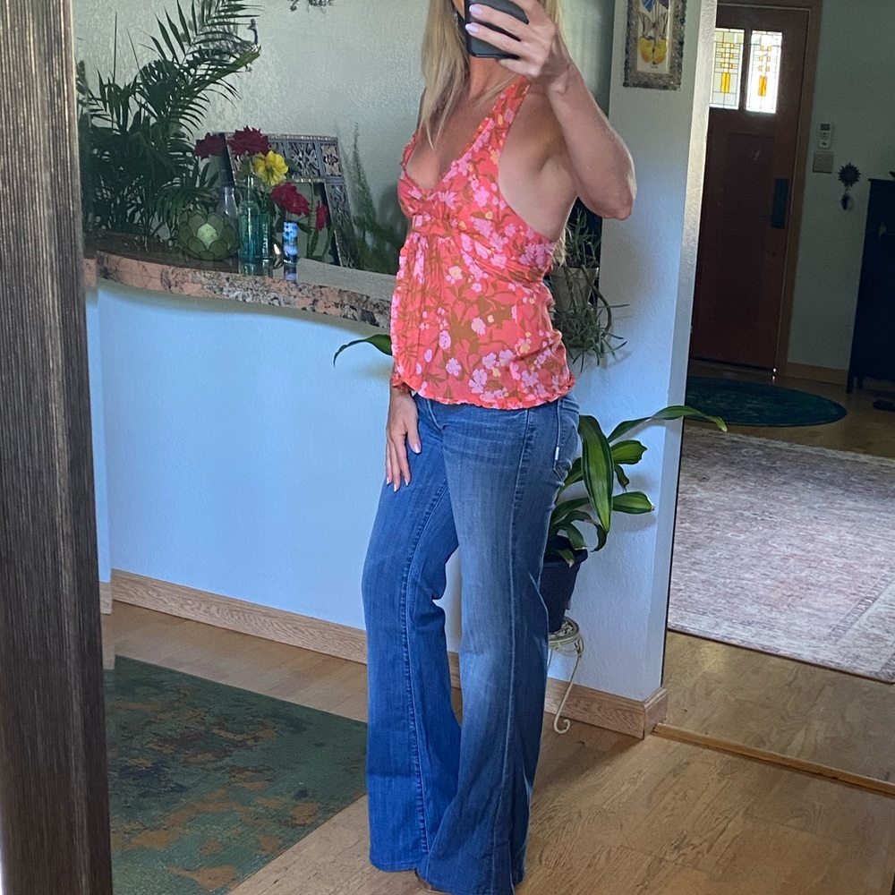 🌸Anthropologie ruffle trimmed bright halter top🌸 - Picture 7 of 16
